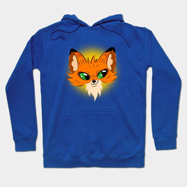 Sassy side eye fox Hoodie by The art of Kai